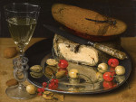 ₴ Репродукция натюрморт от 286 грн.: Натюрморт с сыром и вишней