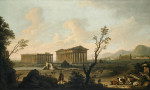 ₴ Репродукція пейзаж від 236 грн.: Пестум, вид із заходу з храмом Посейдона та Церери