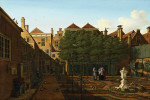 ₴ Репродукція міський краєвид від 258 грн.: Вид на сад міського будинку в Гаазі