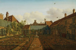 ₴ Репродукция городской пейзаж от 258 грн.: Вид на сад городского дома в Гааге
