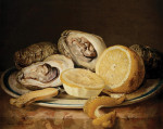 ₴ Репродукция натюрморт от 300 грн.: Натюрморт с устрицами и лимоном