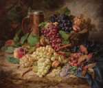 ₴ Репродукция натюрморт от 315 грн.: Натюрморт с фруктами и глиняным кувшином
