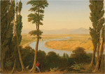 ₴ Репродукция пейзаж от 205 грн.: Вид на Тибр и римскую Кампанью с Монте-Марио