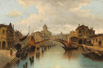 ₴ Репродукция городской пейзаж от 279 грн.: Участок канала в Венеции