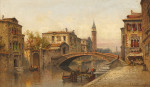 ₴ Репродукция городской пейзаж от 279 грн.: Венеция, канальный мотив