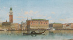 ₴ Репродукція міський краєвид від 279 грн.: Венеція, вид на колонну Святого Марка