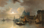 ₴ Репродукція міський краєвид від 279 грн.: Венеція, місячна ніч у Бачіно