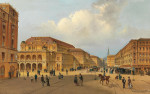 ₴ Репродукція міський краєвид від 163 грн.: Вид на Віденську державну оперу