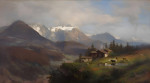 ₴ Репродукция пейзаж от 222 грн.: Альпийская деревня