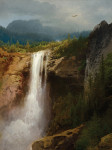 ₴ Репродукция пейзаж от 232 грн.: Кристальный каскад, Йеллоустонский национальный парк