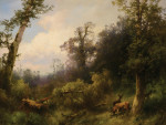 ₴ Репродукция пейзаж от 287 грн.: Олень в лесу