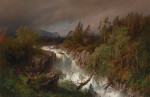 ₴ Репродукция пейзаж от 250 грн.: Водопад в Телемаркене, Норвегия