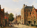 ₴ Репродукція міський краєвид від 306 грн.: Голландський міський краєвид влітку