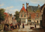₴ Репродукція міський краєвид від 284 грн.: Голландська вулиця влітку