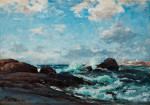 ⚓Репродукція морський краєвид від 261 грн.: Прибережна сцена з розбитими хвилями
