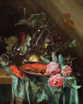 ₴ Репродукция цветочный натюрморт от 252 грн.: Натюрморт с омаром и розой