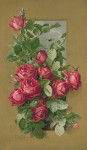 ₴ Репродукция цветочный натюрморт от 337 грн.: Красные розы, растущие в окне