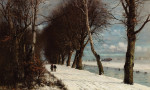 ₴ Репродукция пейзаж от 238 грн.: Зимний пейзаж с путниками
