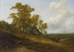 ₴ Репродукция пейзаж от 276 грн.: Широкий голландский ландшафт с фермерским коттеджем