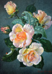 ₴ Репродукція квітковий натюрморт від 247 грн.: Літні троянди