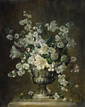 ₴ Репродукція квітковий натюрморт від 308 грн.: Білі квіти у срібній вазі