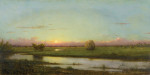 ₴ Репродукція краєвид від 235 грн.: Захід сонця над Ньюберіпортськими луками