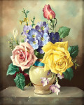 ₴ Репродукція квітковий натюрморт від 302 грн.: Натюрморт з квітами