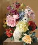 ₴ Репродукция цветочный натюрморт от 302 грн.: Белая ваза