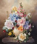 ₴ Репродукция цветочный натюрморт от 302 грн.: Розы и примулы