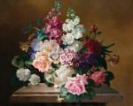 ₴ Репродукция цветочный натюрморт от 270 грн.: Натюрморт с букетом цветов