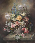₴ Репродукція квітковий натюрморт від 302 грн.: Рясний натюрморт