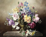 ₴ Репродукция цветочный натюрморт от 302 грн.: Натюрморт с весенними цветами