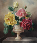 ₴ Репродукция цветочный натюрморт от 312 грн.: Розы в декоративной вазе