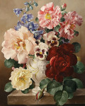 ₴ Репродукція квітковий натюрморт від 377 грн.: Троянди та братики