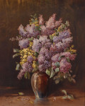 ₴ Репродукция цветочный натюрморт от 291 грн.: Сирень в вазе