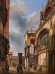 ₴ Репродукция городской пейзаж "Венеция, вид на площадь Сан-Марко"