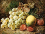₴ Репродукция натюрморт "Натюрморт с виноградом, яблоками и клубникой"