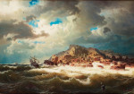⚓Репродукция морской пейзаж известного художника "Кораблекрушение на побережье Бохуслена"