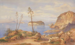 ₴ Репродукция пейзажа "Вид на остров Нисида в заливе Поццуоли"