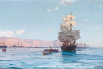 ⚓Репродукция морской пейзаж "Порт Икике, Чили"