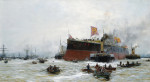 ⚓Репродукция морской пейзаж "Рождение титана, "Блейк"" ⚓Репродукция морской пейзаж "Рождение титана, "Блейк""