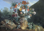 ₴ Репродукция цветочный натюрморт известного художника "Цветы в урне"