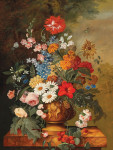 ₴ Репродукция цветочный натюрморт "Большой натюрморт с цветами"