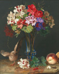 ₴ Репродукция цветочый натюрморт "Натюрморт с цветами в вазе"