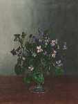 ₴ Репродукция цветочный натюрморт "Букет фиалок"