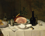 ₴ Репродукция натюрморт "Натюрморт с ветчиной"