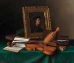 ₴ Репродукция натюрморт "Натюрморт с портретом Рафаэля"