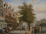 ₴ Репродукция городской пейзаж "Вид на Лейдсеграхт и Херенграхт, Амстердам"