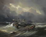 ⚓Репродукция морской пейзаж "Корабль терпит бедствие"