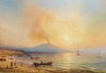 ⚓Репродукция морской пейзаж "Неаполитанский залив с видом на Везувий"